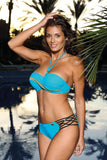 Elegant Bardot Swimsuit with Glittering Detail