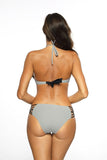 Elegant Bardot Swimsuit with Glittering Detail