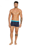 Set of 2 Navy Blue Men's Boxer Shorts - Striped & Dotted