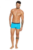 Sporty Men's Boxers in Blue and Navy with Nautical Pattern