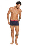 Sporty Men's Boxers in Blue and Navy with Nautical Pattern