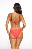 Exotic Two-Piece Swimsuit with Gold Accents and Push-Up Design