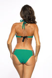 Elegant Bandeau Swimsuit with Push-Up and Side Straps
