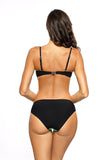 Sporty Push-Up Swimsuit with Intriguing Cut and Adjustable Straps