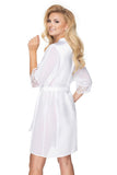 Luxurious Satin and Chiffon Transparent Robe