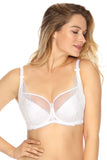 Elegant Lace Semi-Padded Bra with Charming Bow Detail