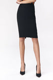 Elegant Pencil Skirt with Decorative Back Zipper