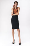 Elegant Pencil Skirt with Decorative Back Zipper