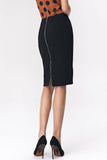 Elegant Pencil Skirt with Decorative Back Zipper