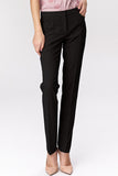 Elegant Black Classic Trousers for Soft Office Style
