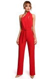 Elegant One-Piece Suit with Asymmetrical Neckline