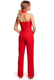 Elegant One-Piece Suit with Asymmetrical Neckline