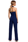 Elegant One-Piece Suit with Asymmetrical Neckline