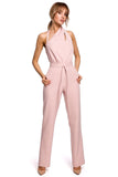 Elegant One-Piece Suit with Asymmetrical Neckline