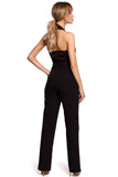Elegant One-Piece Suit with Asymmetrical Neckline