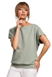 Charming Overlap Back Loose Fit Blouse