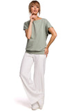 Charming Overlap Back Loose Fit Blouse