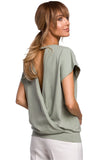 Charming Overlap Back Loose Fit Blouse