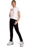Trendy Straight Leg Trousers with Front Slits