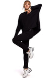 Trendy Straight Leg Trousers with Front Slits