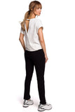 Trendy Straight Leg Trousers with Front Slits