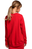 Asymmetrical Sweatshirt with Decorative Logo Piping