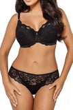 Elegant Semi-Soft Bra with Embroidered Tulle Detail