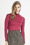 Elegant Turtleneck Blouse with Lace Sleeves