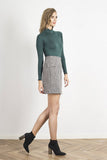 Elegant Turtleneck Blouse with Lace Sleeves
