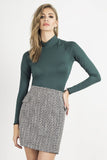 Glamorous Mini Skirt with Decorative Side Pockets