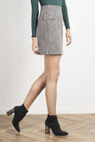 Glamorous Mini Skirt with Decorative Side Pockets