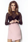 Elegant Straight Cut Skirt with Side Zip Closure