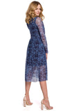 Floral Mesh Dress with Flared Bottom for Any Occasion