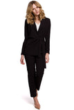 Elegant Pleated Jacket with Side Binding Details