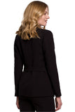 Elegant Pleated Jacket with Side Binding Details