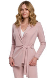 Elegant Pleated Waist-Emphasizing Jacket