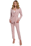 Elegant Pleated Waist-Emphasizing Jacket