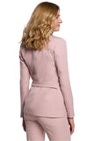 Elegant Pleated Waist-Emphasizing Jacket