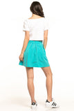 Pleated Mini Skirt with Concealed Zip Back