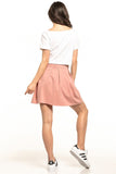 Pleated Mini Skirt with Concealed Zip Back