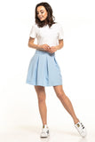 Pleated Mini Skirt with Concealed Zip - Casual & Feminine