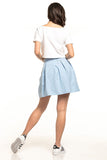 Pleated Mini Skirt with Concealed Zip - Casual & Feminine