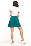 Pleated Mini Skirt with Concealed Back Zip