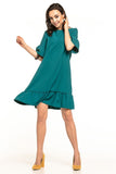 Summer Mini Dress with Bow and Frill Hem