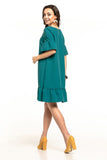 Summer Mini Dress with Bow and Frill Hem