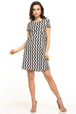 Chic Boat Neck Mini Dress with Ruffled Back Details
