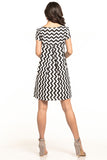 Chic Boat Neck Mini Dress with Ruffled Back Details