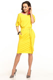 Cozy Cotton Knit Midi Dress with Kimono Cut and Belt