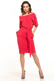 Cozy Cotton Knit Midi Dress with Kimono Cut and Belt