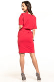 Cozy Cotton Knit Midi Dress with Kimono Cut and Belt